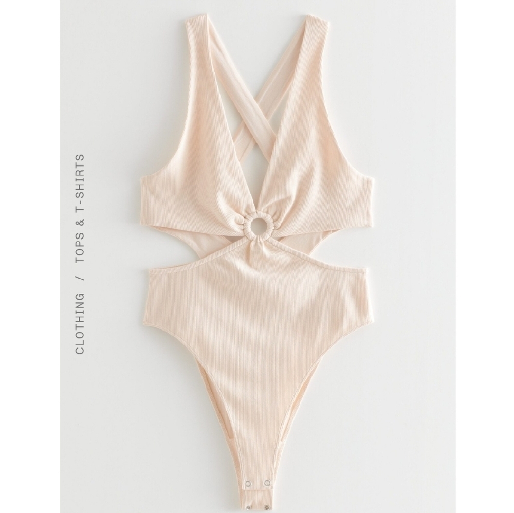 NEW! & Other Stories | Organic Cotton Cut-Out Waist Bodysuit
